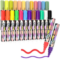 Liquid Chalk Markers Pens - 24 Colors Washable & Wet Erase Neon Chalk Makers for Blackboard, Chalkboard Signs, Glass ...