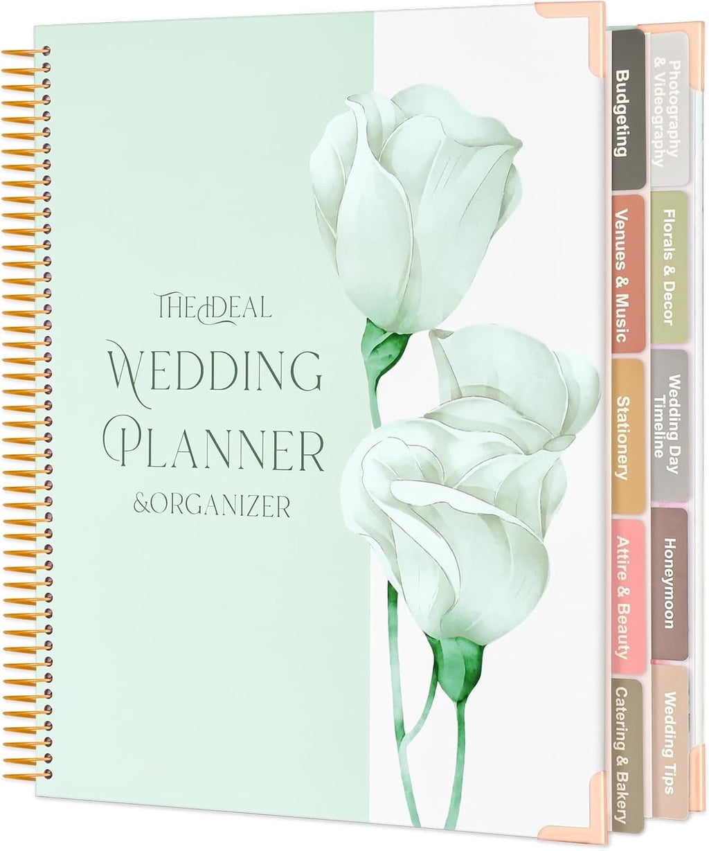 for Bride, Planning Book and Organizer Notebook with Stickers, Checklists & Calendars for Engaged Couples