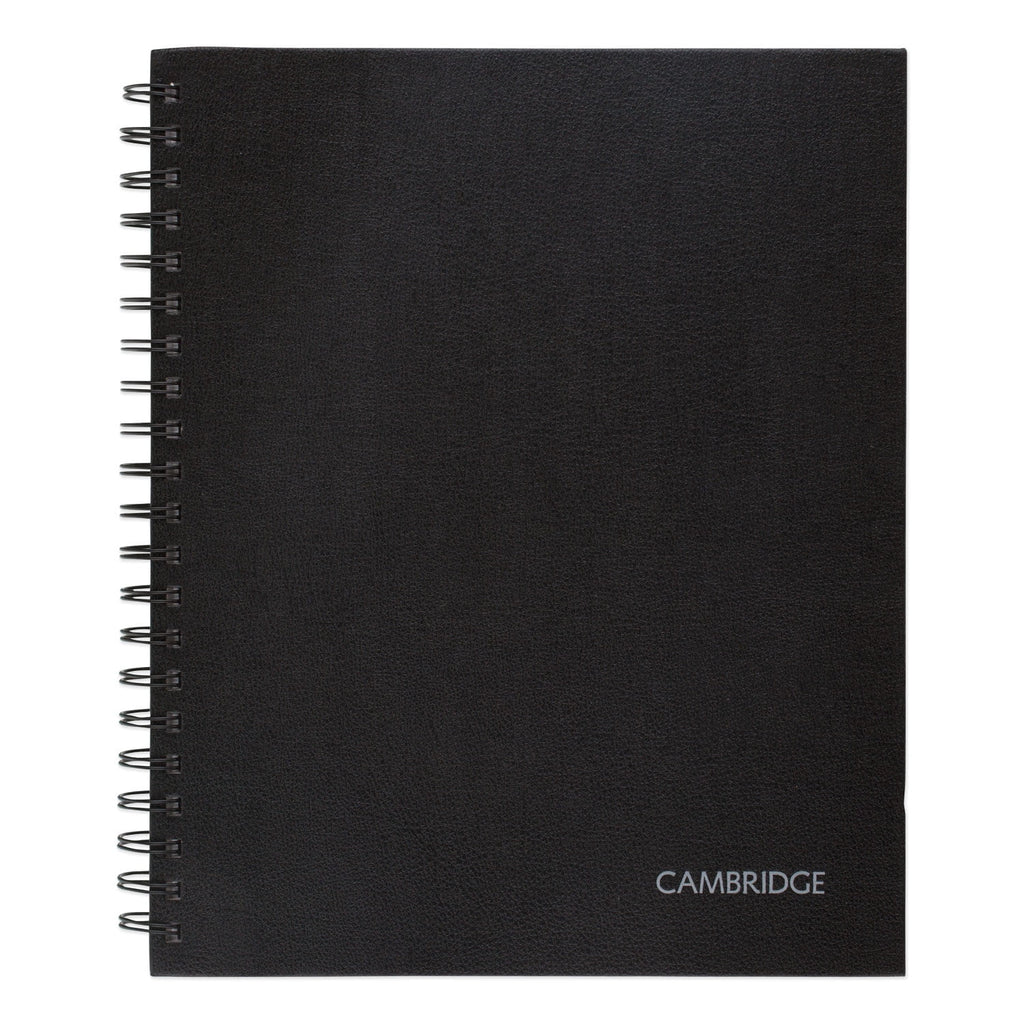 Mead Hardbound Notebook with Pocket, 1 Subject, Wide/Legal Rule, Black Cover, 11" x 8.5", 96 Sheets