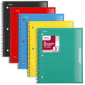 Mead Spiral Notebook 5 Subject Wide Ruled Plastic Cover 8 x 10 12 5 Pack - Wide