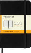 Moleskine Classic Notebook, Hard Cover, Pocket (3.5" x 5.5"), Ruled, Black, 192 Pages
