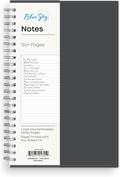 Notes Professional Notebook, Flexible Cover, Twin-Wire Binding, Lined and Perforate Pages, (5.5" x 8.5"), Gray