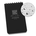 All-Wear Top-Spiral Notebook, 3" x 5", Black Cover, Universal Pattern (No. 735)