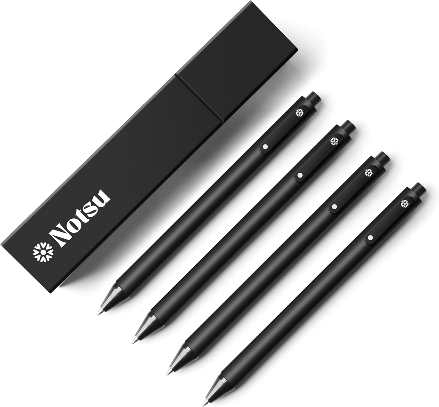 Premium White Gel Pen Set - 4 Fine Point Pens in Reusable Travel Case - Perfect for Black Paper, Journals, and Dark S...