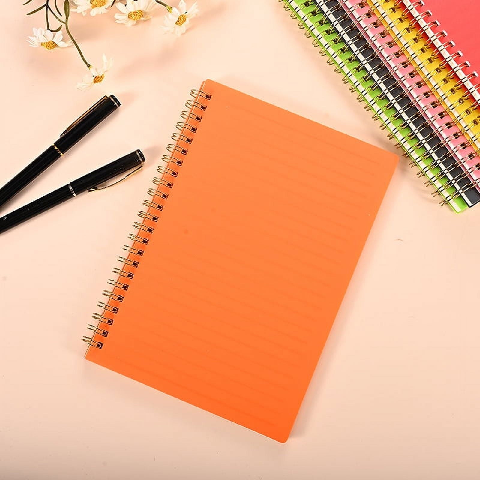 c 3 Pack Spiral Notebook - B5 Lined Cute Notebook Inches Plastic Waterproof Cover, 60 Sheets/120 Pages - Journals for...