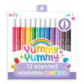 Yummy Yummy Scented Washable Markers for Kids, 12 Classic Colors
