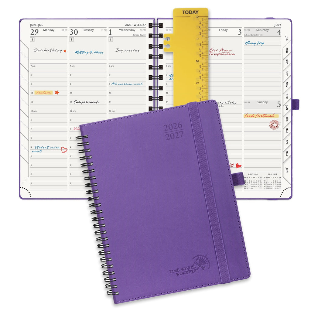 Planner 2026-2027, 6.5" x 8.5", Academic Weekly and Monthly Planner (Jul.26-Jun.27) Appointment Book with Hourly Sche...