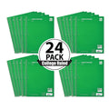 Green 1 Sub Notebook, 8"x10.5, 70 Sheets Each (24 Pack), New