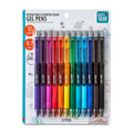 Medium Point 0.7mm Retractable Gel Pens, Assorted Ink, 12 Count
