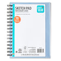 Pen+Gear Sketch Diary, 70 Sheets, 5.5" x 8.5", Blue