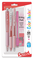 Color Shades Writing Pack - Pen and Pencil Set - Pastel Pink