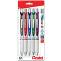EnerGel Pearl RTX Gel Ink Pens, Medium Point, 0.7mm, Assorted Ink, Pack of 5 Pens