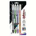 Sparkle Pop Metallic Gel Pen Set, 4-Colors, Black/Red, Green/Blue, Orange/Yellow & Violet/Blue