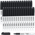 Permanent Markers, 30 Pack Black Permanent Marker set,Fine Point, Works on Plastic,Wood,Stone,Metal and Glass for Doo...