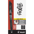 Ball Erasable Gel Pen Set, Fine Point 0.7mm, Black Ink, 12 Pack