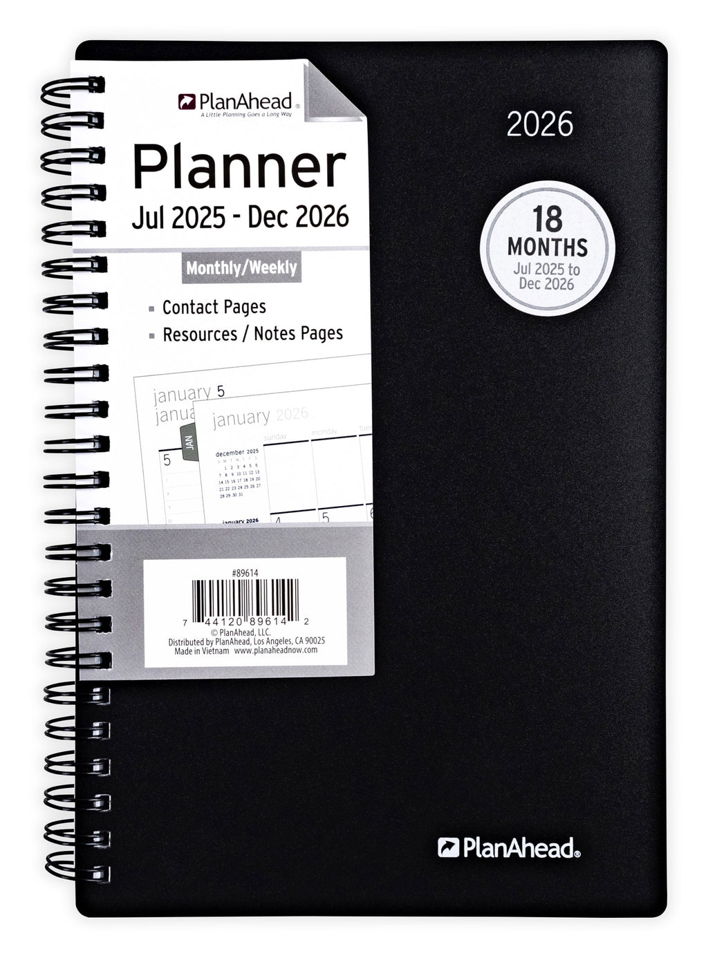 Medium Home Office Monthly Weekly Planner (18 Month - 5.75 x 8)