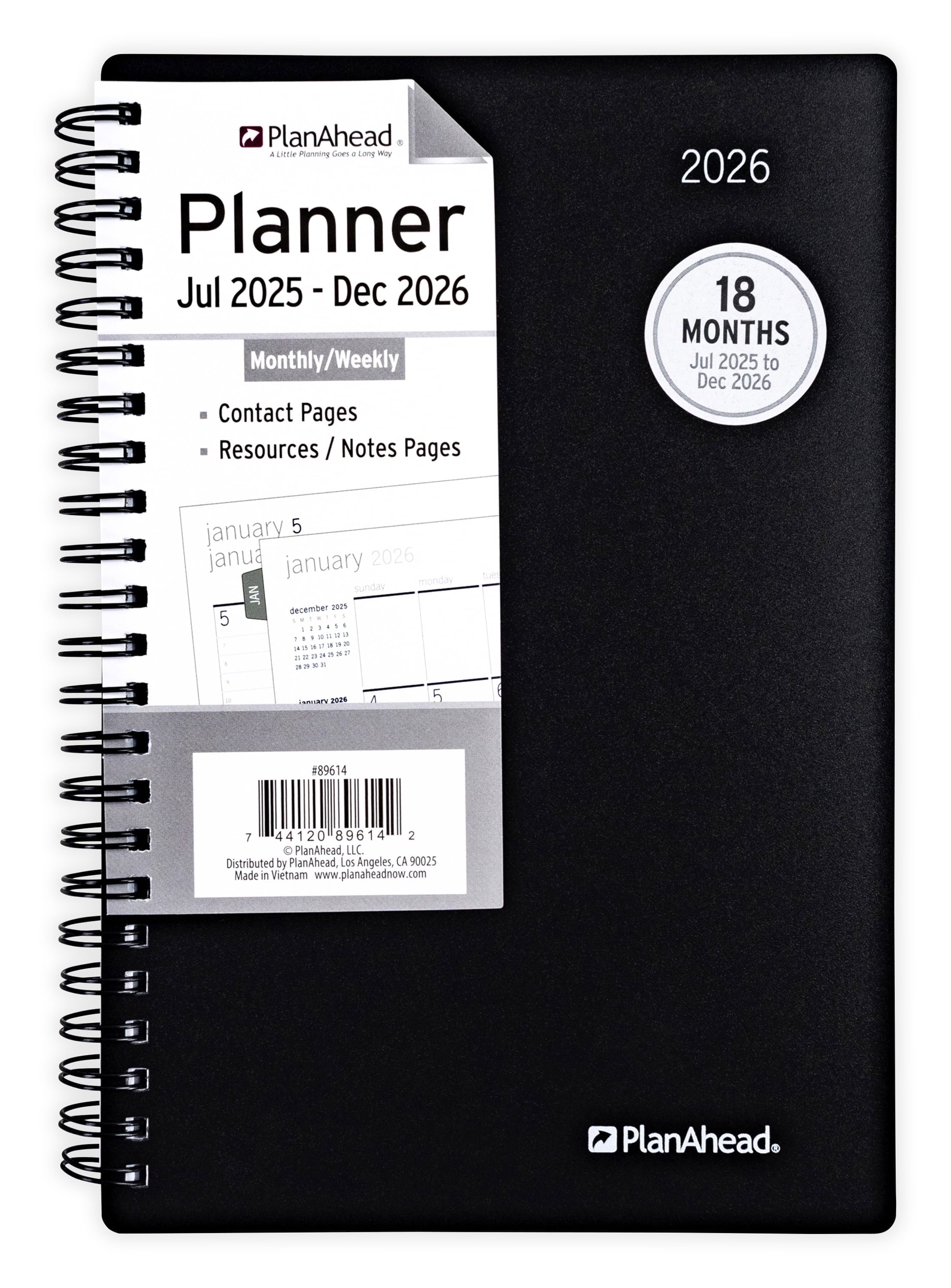 Medium Home Office Monthly Weekly Planner (18 Month - 5.75 x 8)
