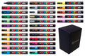 Mitsubishi Posca Paint Marker Pen Medium Point, 29 Vivid Colors, Water-Based Pigment Ink, Non-Toxic, Waterproof, Lightfast, PC-5M