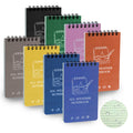 Waterproof Notebooks 3x5 Inch - Colorful Pocket Notebooks for Travel, Journaling, Eco-Friendly Mini Notebook Set - Ou...