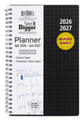 M/W Planner, Medium (5.5" x 8.75"), Black, 15-Month: Apr 2026 - Jun 2027