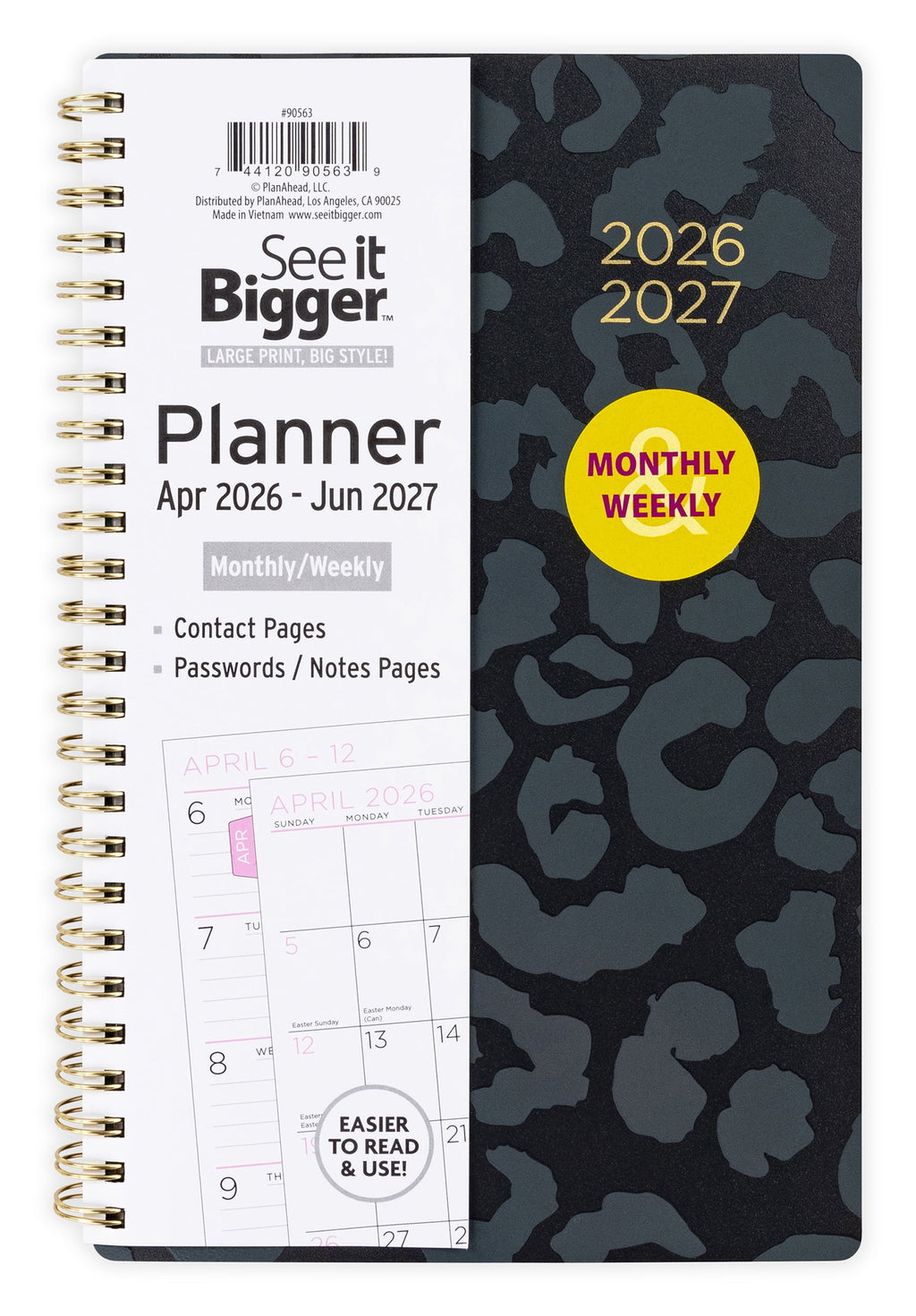 M/W Planner, Medium (5.5" x 8.75"), Fashion, 15-Month: Apr 2026 - Jun 2027