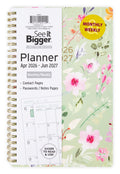 See It Bigger M/W Planner, Medium (5.5" x 8.75"), Floral, 15-Month: Apr 2026 - Jun 2027