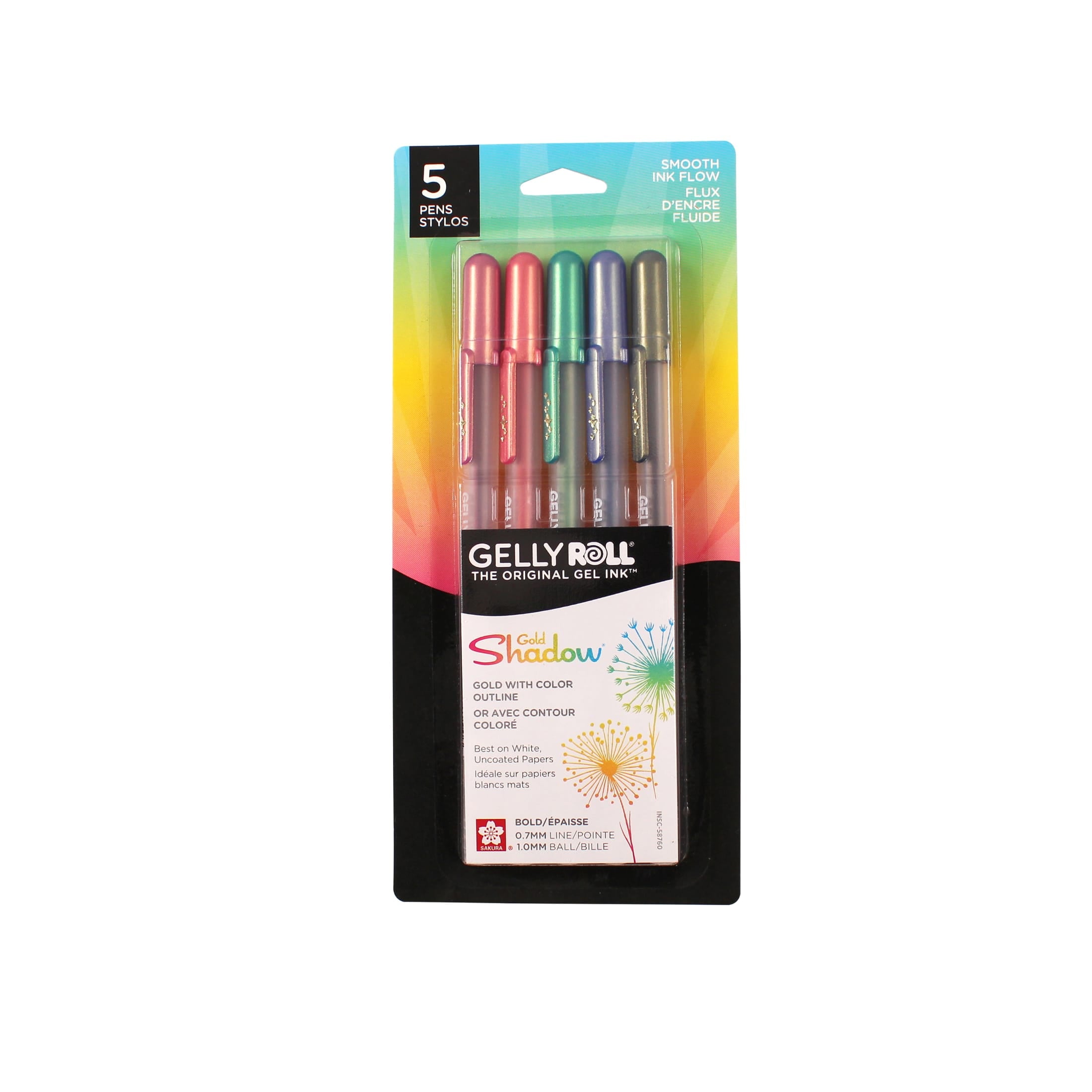 Sakura Gelly Roll Pen Set, 5-Colors, Gold Shadow