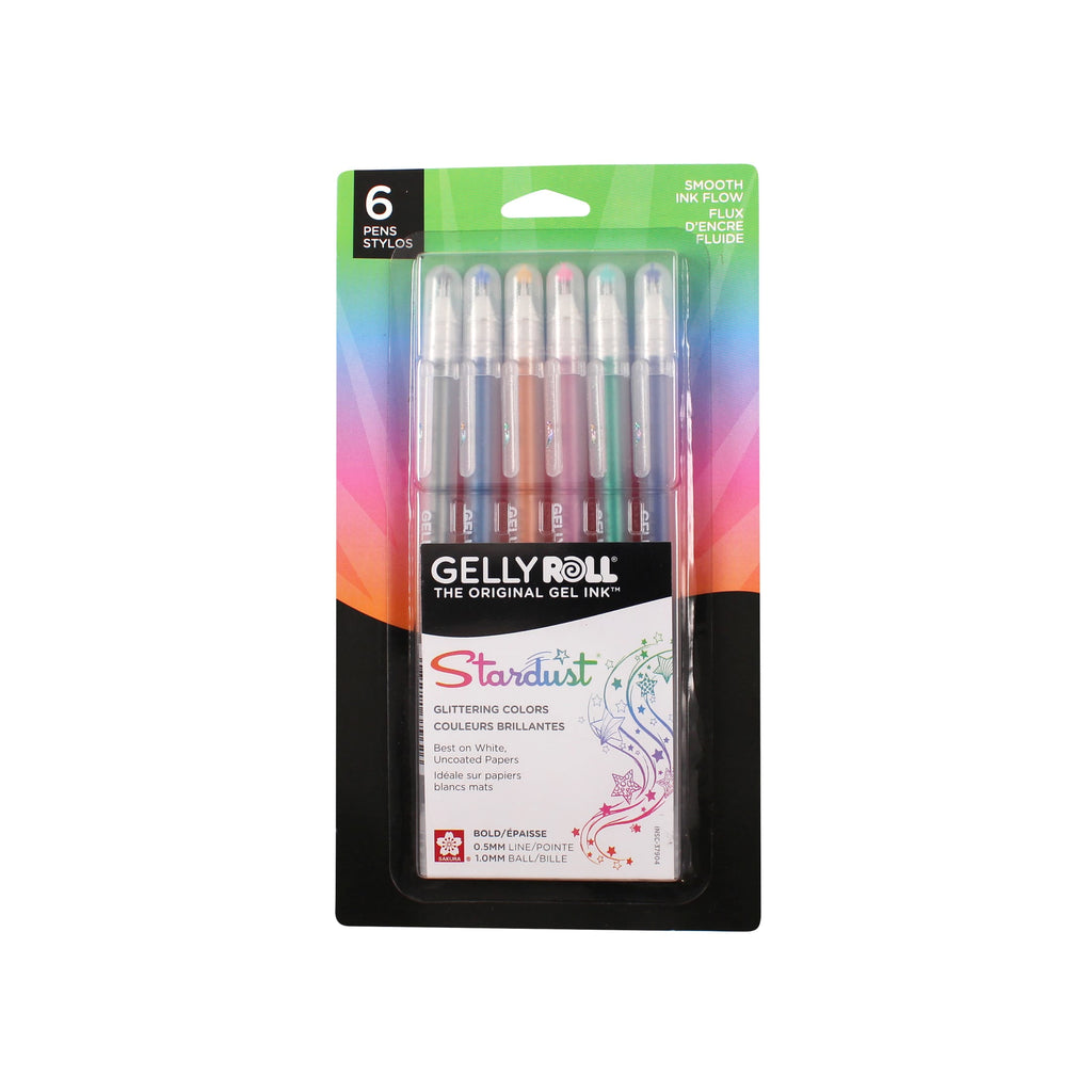 Stardust Gel Pen Set, 6-Colors, Meteor