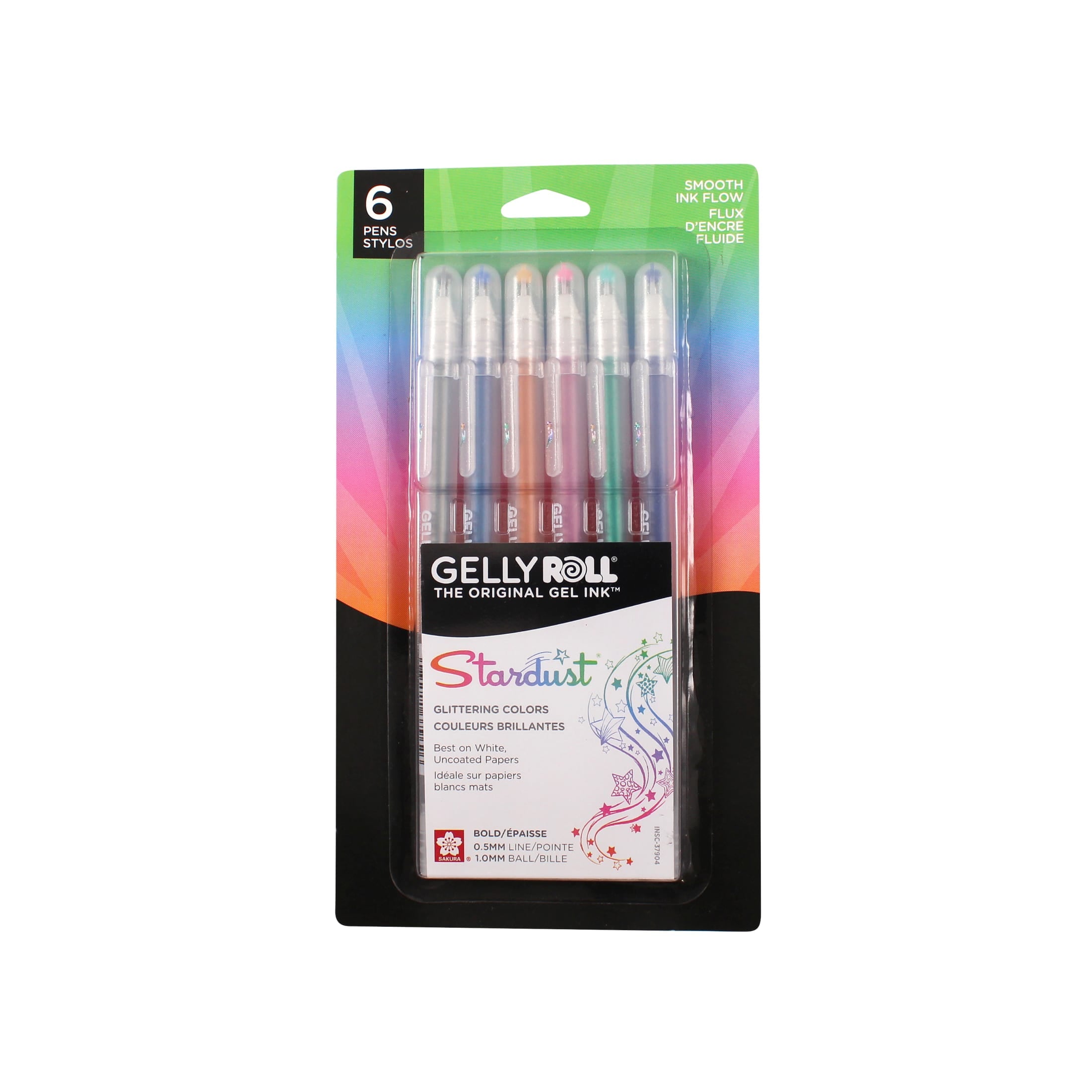 Stardust Gel Pen Set, 6-Colors, Meteor