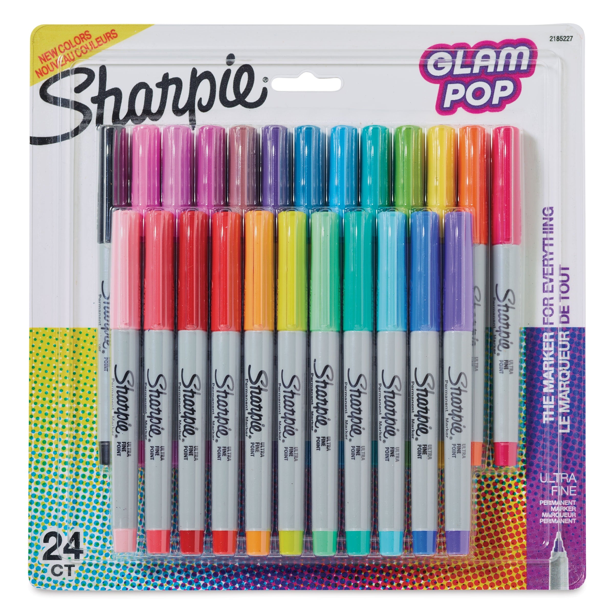 Ultra Fine Tip Permanent Marker Glam Pop Assortment 24/Pack 1949558
