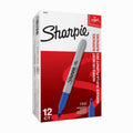 Permanent Markers, Fine Point, Blue, 12 Count