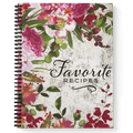 8.5" x 11" Spiral Recipe Notebook/Journal, 120 Recipe Pages, Durable Gloss Laminated Cover, Black Wire-o Spiral. Made...