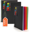 5x7 Inch Notebooks - Wirebound College Ruled Note Books, Bright Neon Colored Lined Paper, Perforated Notepad Memo Boo...