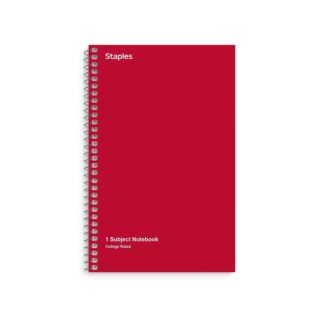 1-Subject Notebook 5" x 7.75" College Ruled 80 Sheets Assorted Colors 9/Carton