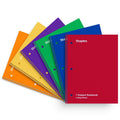 1-Subject Notebooks 8" x 10.5" College Ruled 70 Sheets Assorted Colors 6/Pack