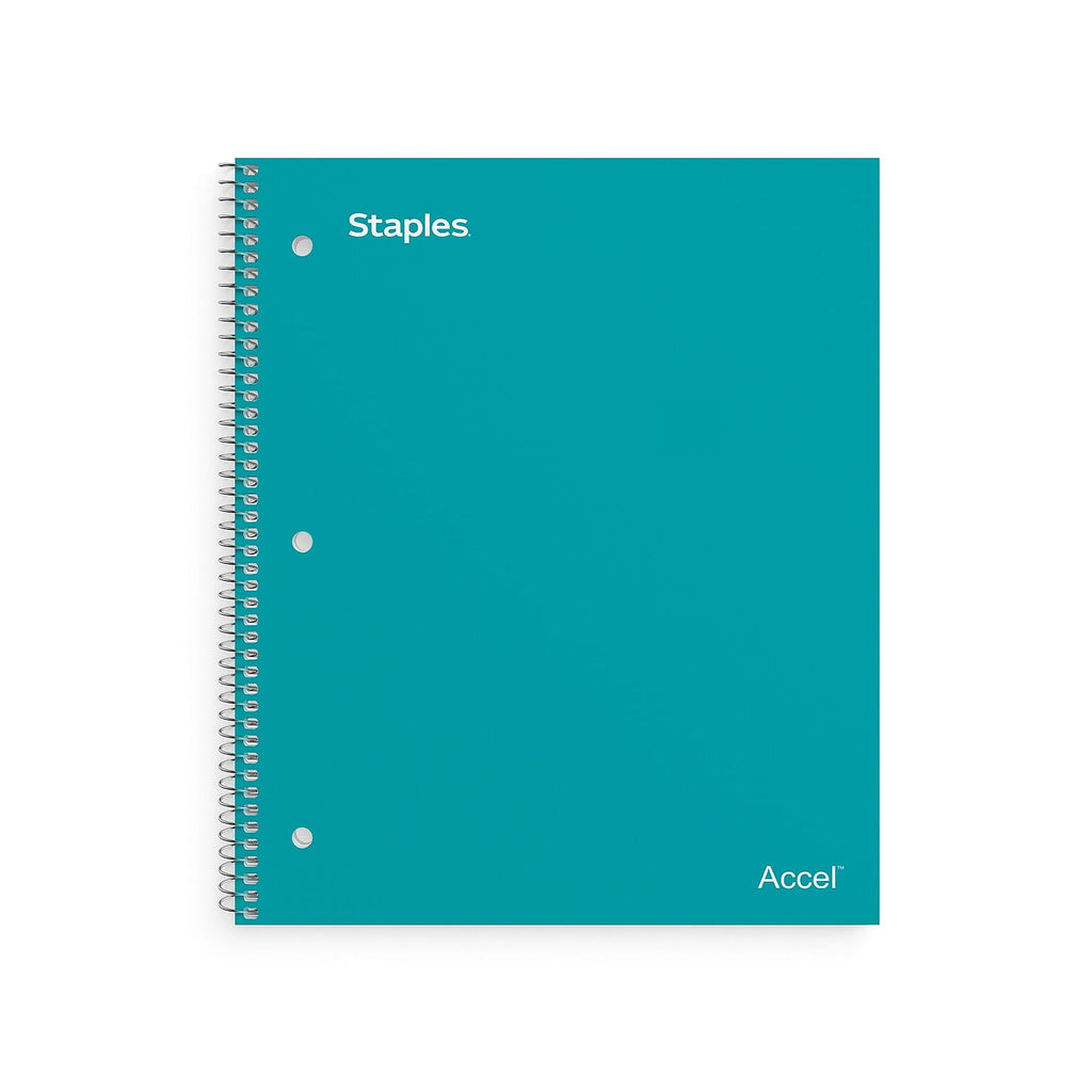 Accel Durable Poly Cover 1 Sub Notebook College Ruled 8.5"x11" Teal 20955M