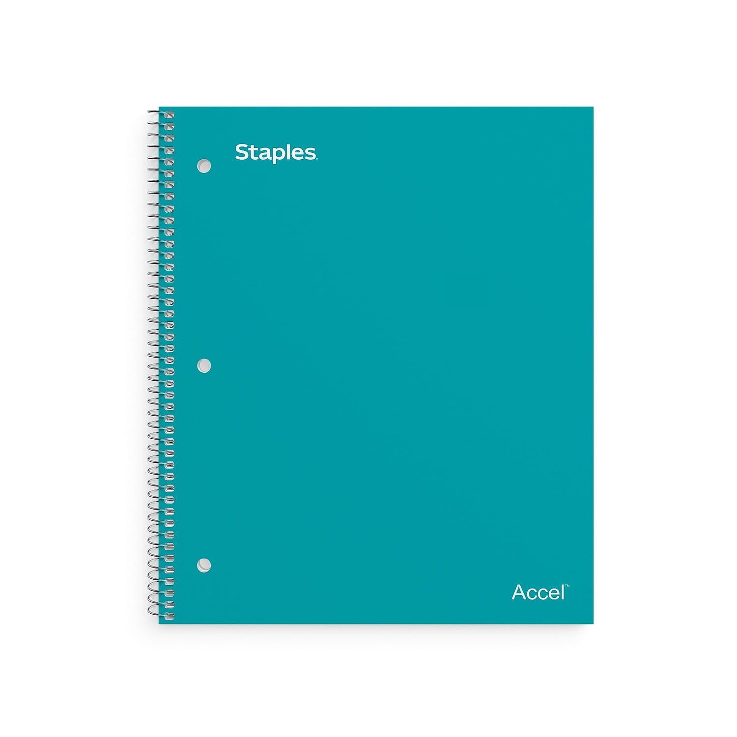 Accel Durable Poly Cover 1 Sub Notebook College Ruled 8.5"x11" Teal 20955M