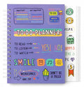 Aesthetic To Do Notebook with Stickers, Undated Daily Planner Organizer, Cute Productivity Journal for School Use, Student Planning Notebook