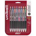 Retractable Gel Pens, Medium Point (0.7mm), Assorted, 8 Pack