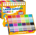 Art Marker Kit, 240 Count, 1 Pack, Conical Tip
