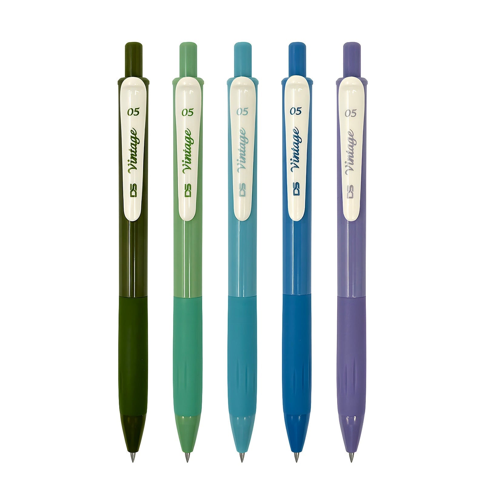 Multi-Color Retractable Gel Pen Set (5 pack), 0.5mm Fine Point, for Writing, Journaling, Drawing, Home and Office, Co...