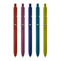 Wrapables Smooth Retractable Black Ink Gel Pens, 0.5mm Fine Point, for Home Office Work (Set of 5), Oceanic
