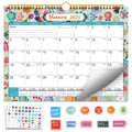 AGCAN 2025 Wall Calendar, 18 Months Daily Planner Agenda Monthly Planner for Home Office Classroom with 2 Pcs Planner Sticker, Runs From Jan