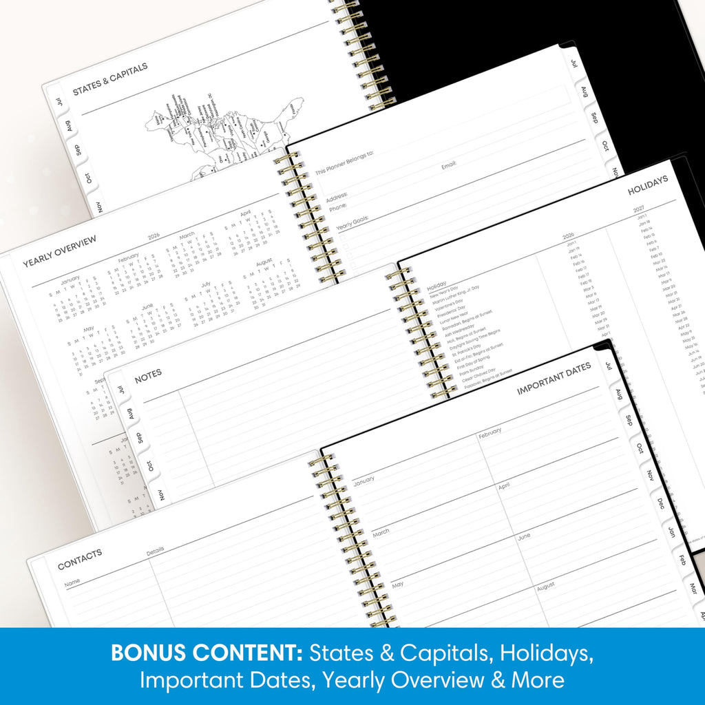 Blue Sky 2026-2027 Weekly and Monthly Academic Year Planner Calendar, July 2026 - June 2027, 8.5" x 11", Flexible Cover, Wirebound, Laminate - Image 5