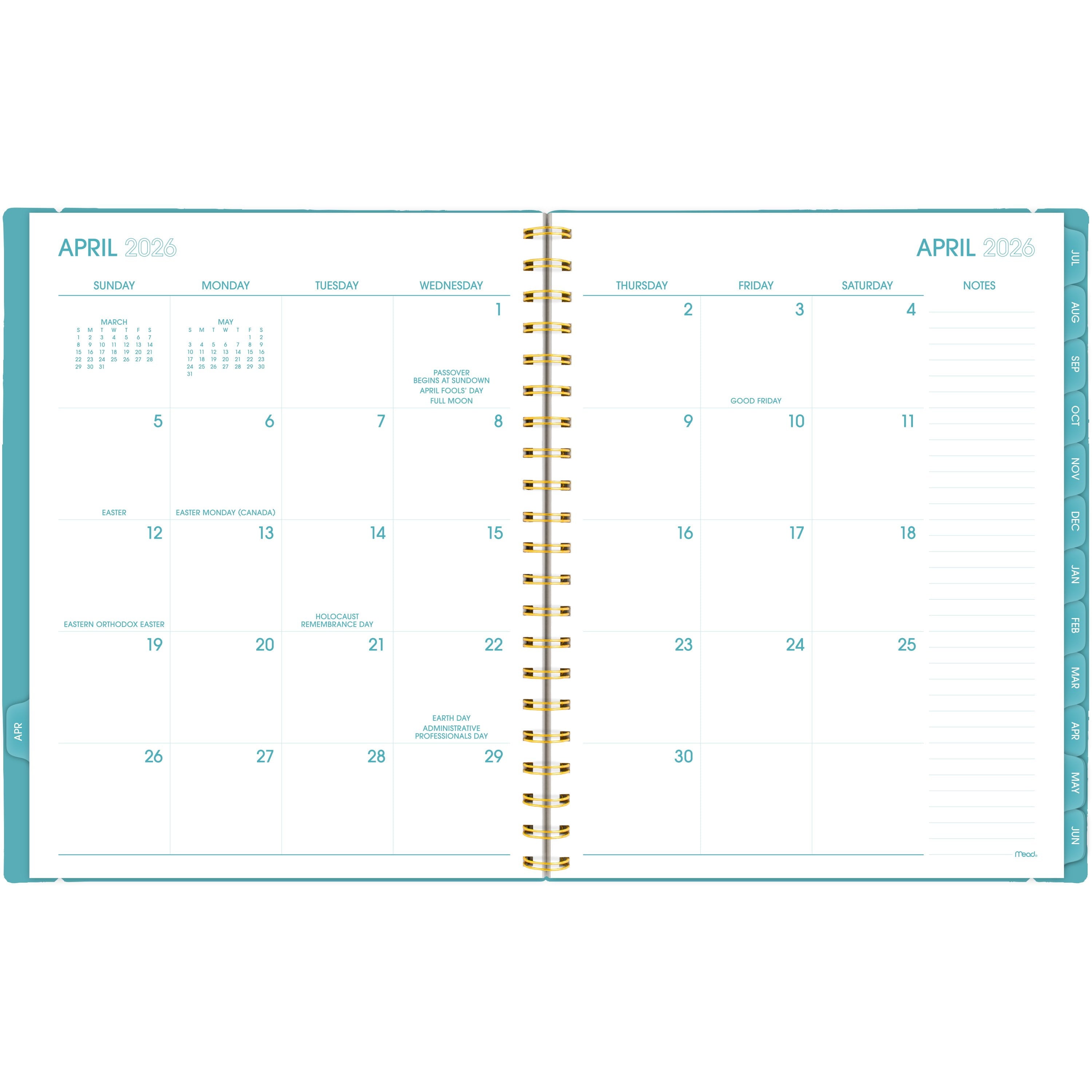 Tranquil Turquoise Planner, 2026-2027, 8.5" x 11" - Image 2
