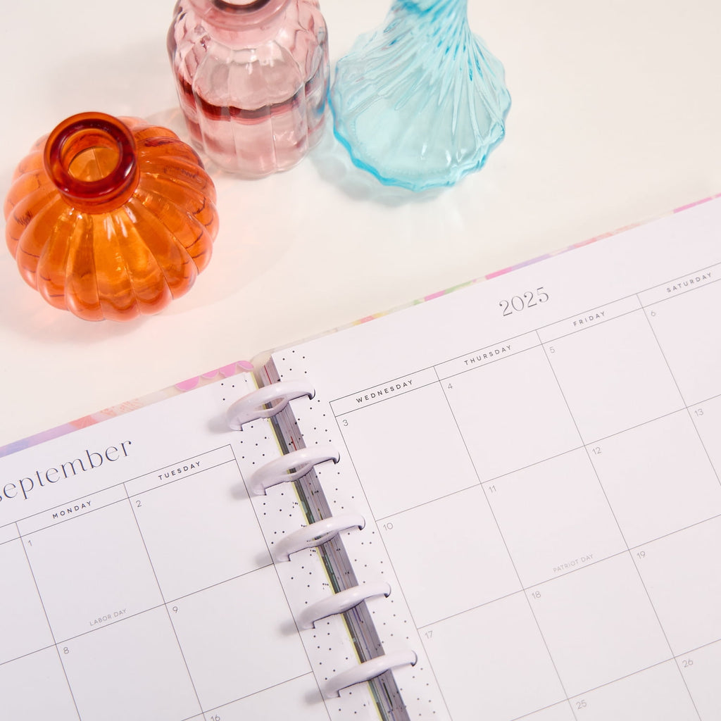 Academic Monthly Weekly Classic Planner 2025-2026, Bright Bouquet, Disc Bound - Image 4