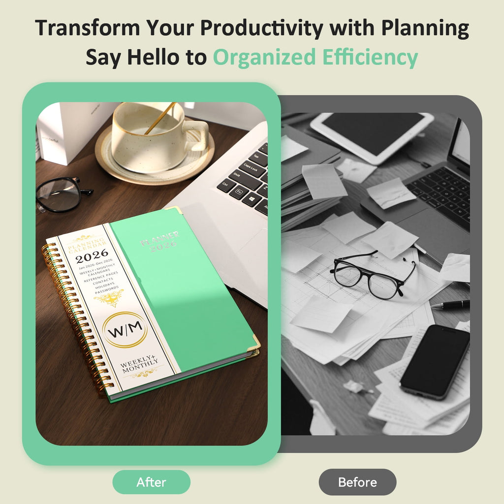 2026 Monthly Planner with Calendar Tabs,Agenda Schedule Planner for Office,Home,Personal Supplies - Image 6