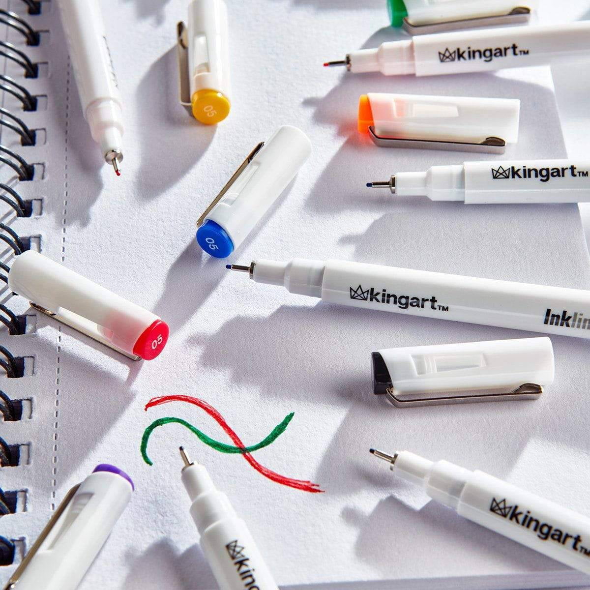Inkline Fine Line Art Pens Set 8 Colors, Archival Japanese Ink Drawing Markers, Art Supplies - Image 4