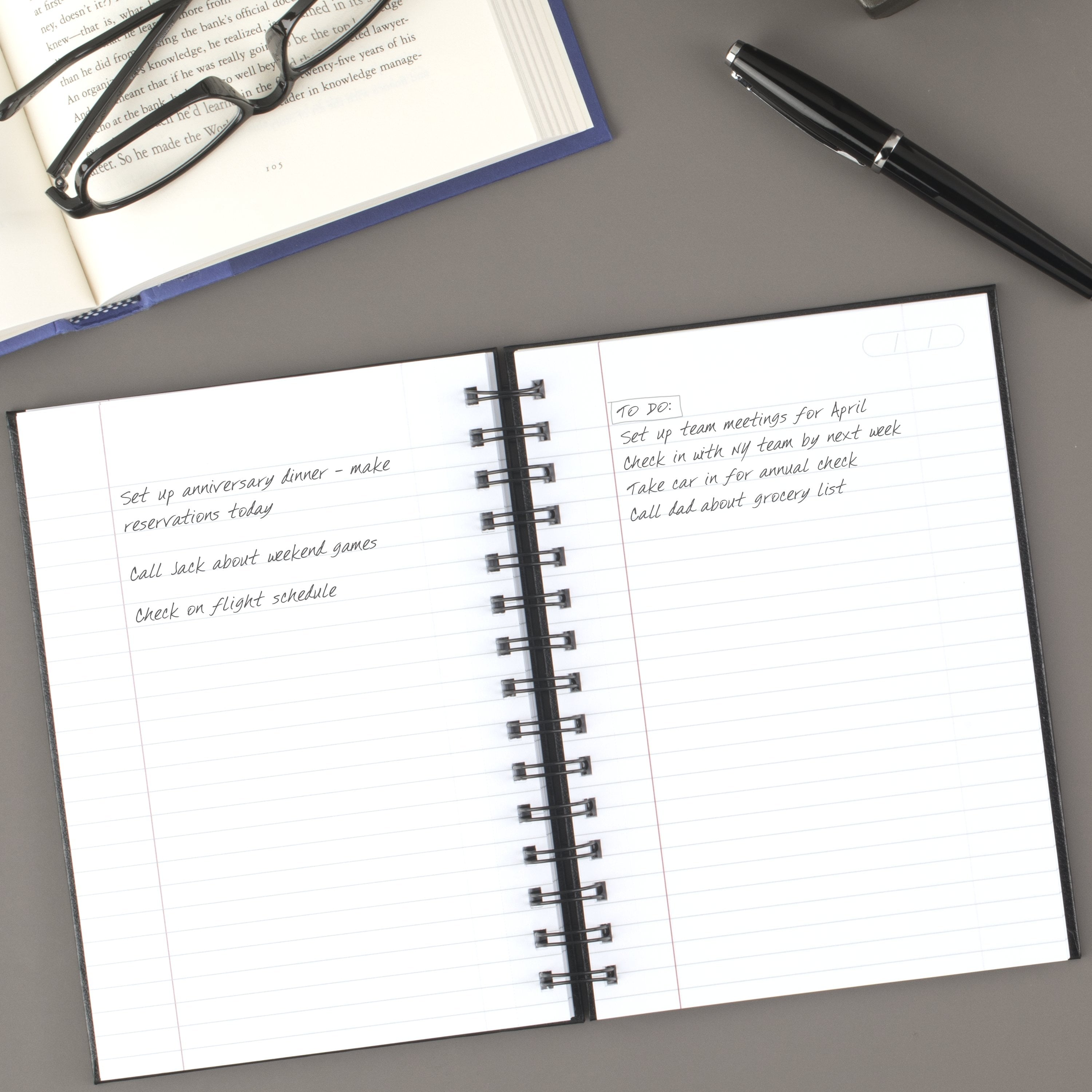 Business Writing Notebook, 5" x 8", Medium, Black, 80 Sheets - Image 6