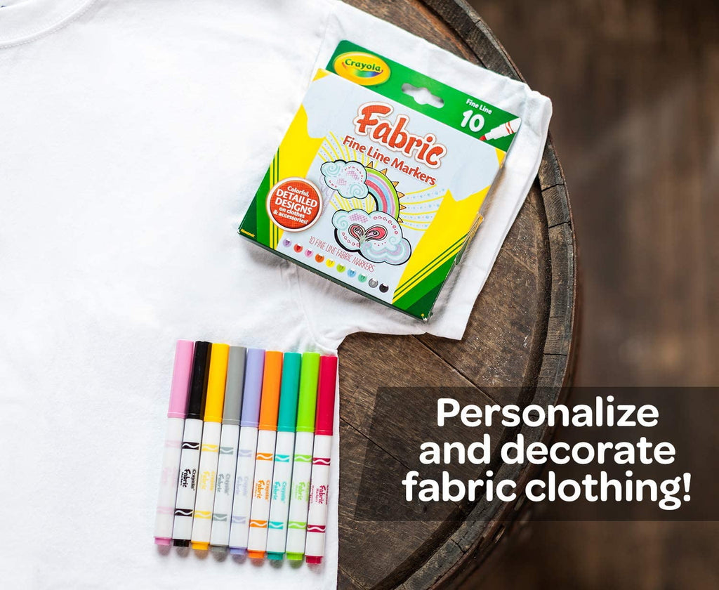 Crayola 10 count Fine Line Fabric Markers - Image 3